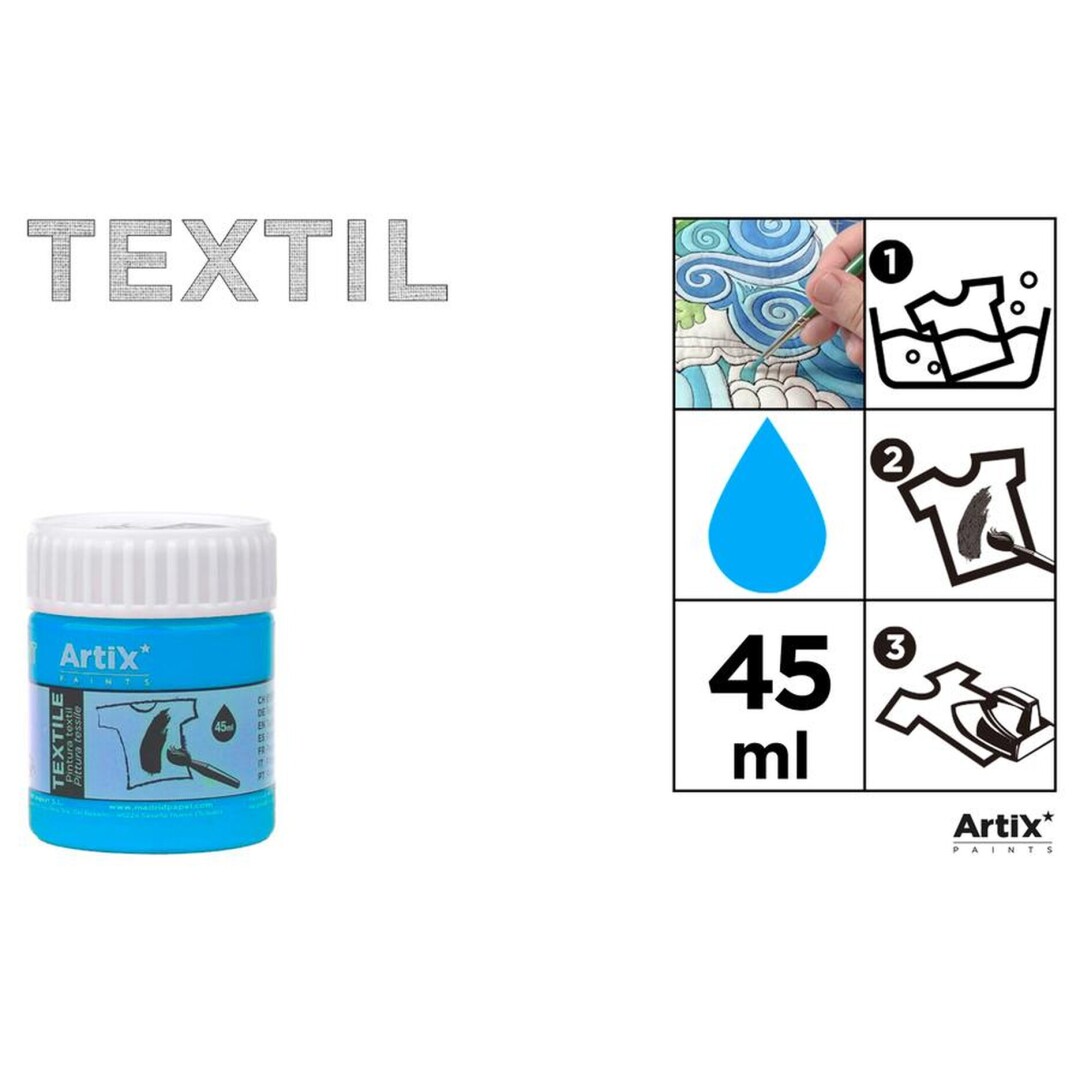 SKY BLUE 45 ml -TEXTILNÍ BARVA - nebeská modrá